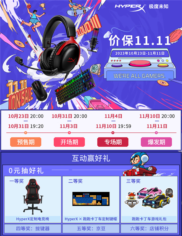 11.11火力全开 HyperX准点燃爆年终大促