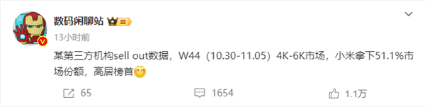 小米14双11斩获四大平台国产冠军！雷军：没想到这么受欢迎  第3张