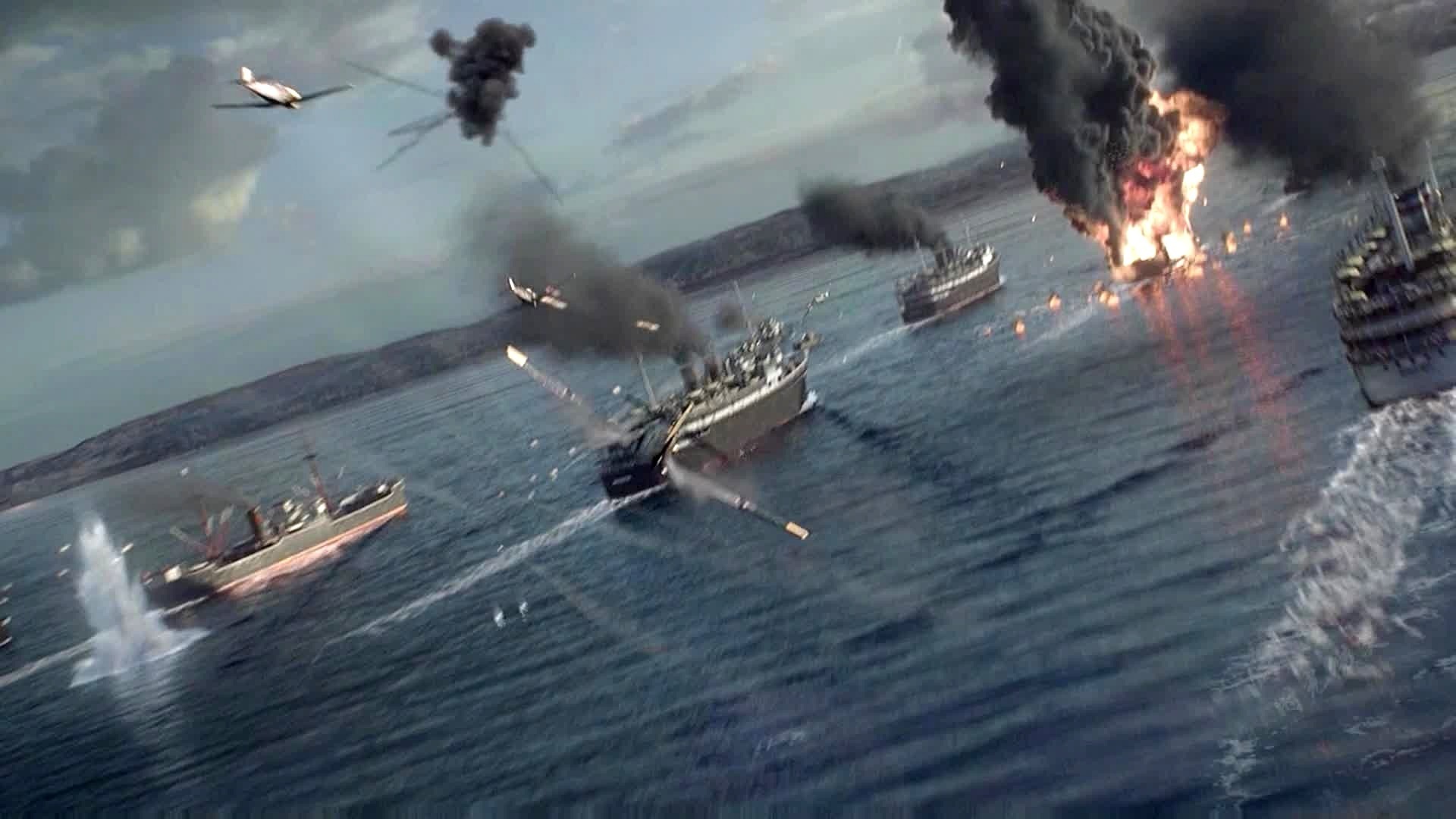 震撼再现！历史舰队对阵，海战视频惊险刺激