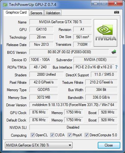 英伟达GTX780Ti：昔日高端显卡辉煌，多维度参数大揭秘  第6张