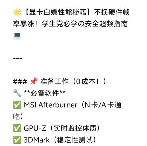 GTX260超频指南：从硬件准备到软件选择，全面提升显卡性能