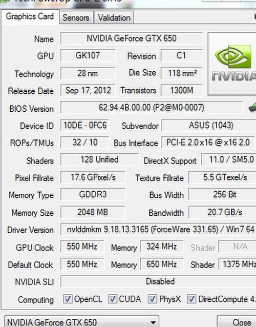 华硕经典GTX650显卡性能卓越，如今却难跟上技术步伐？  第8张