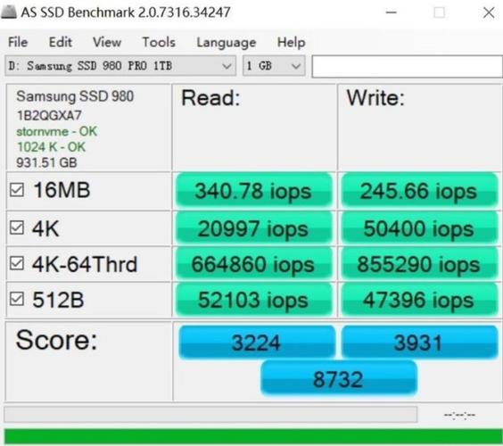 笔记本固态硬盘性能比较图：三星980 PRO与致态TiPro700谁更胜一筹？  第7张