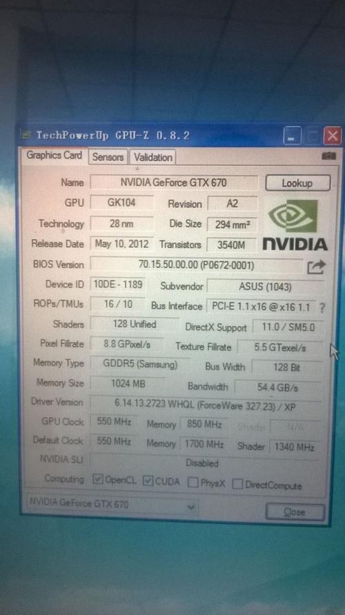 GPU-Z与GTX670结合，深度解析GTX670各项参数及性能表现  第8张