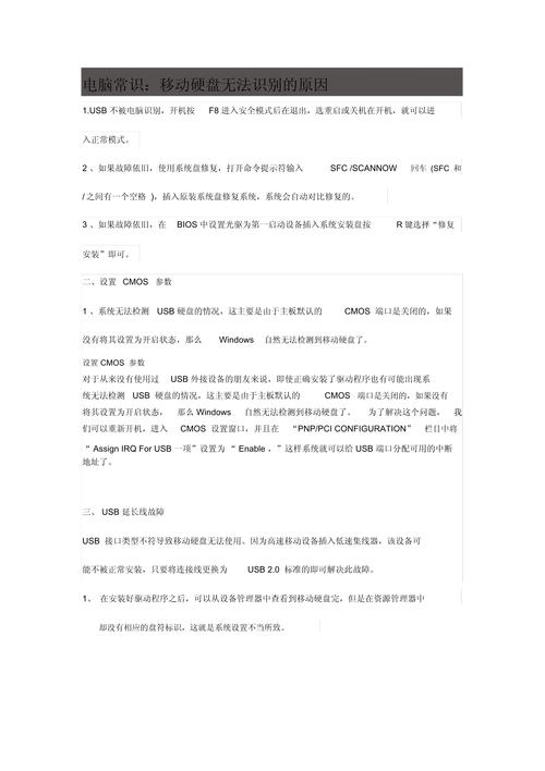 移动硬盘连电脑无法识别怎么办？详解识别基本原理及解决办法  第2张