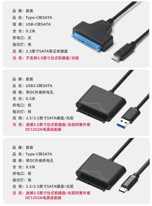 硬盘转接器类型多样，SATA转USB与M.2转USB用途大揭秘  第6张
