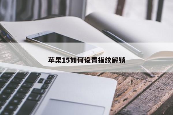 苹果15如何设置指纹解锁